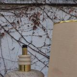 Table lamp in marble, brass and plastic, 1960