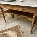 Stripped vanity unit or dressing table