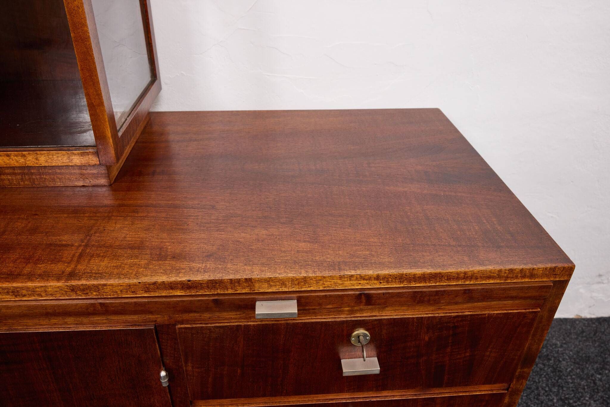 Buffet cubain en acajou de style Bauhaus, Gyula Kaesz, début des années 1940