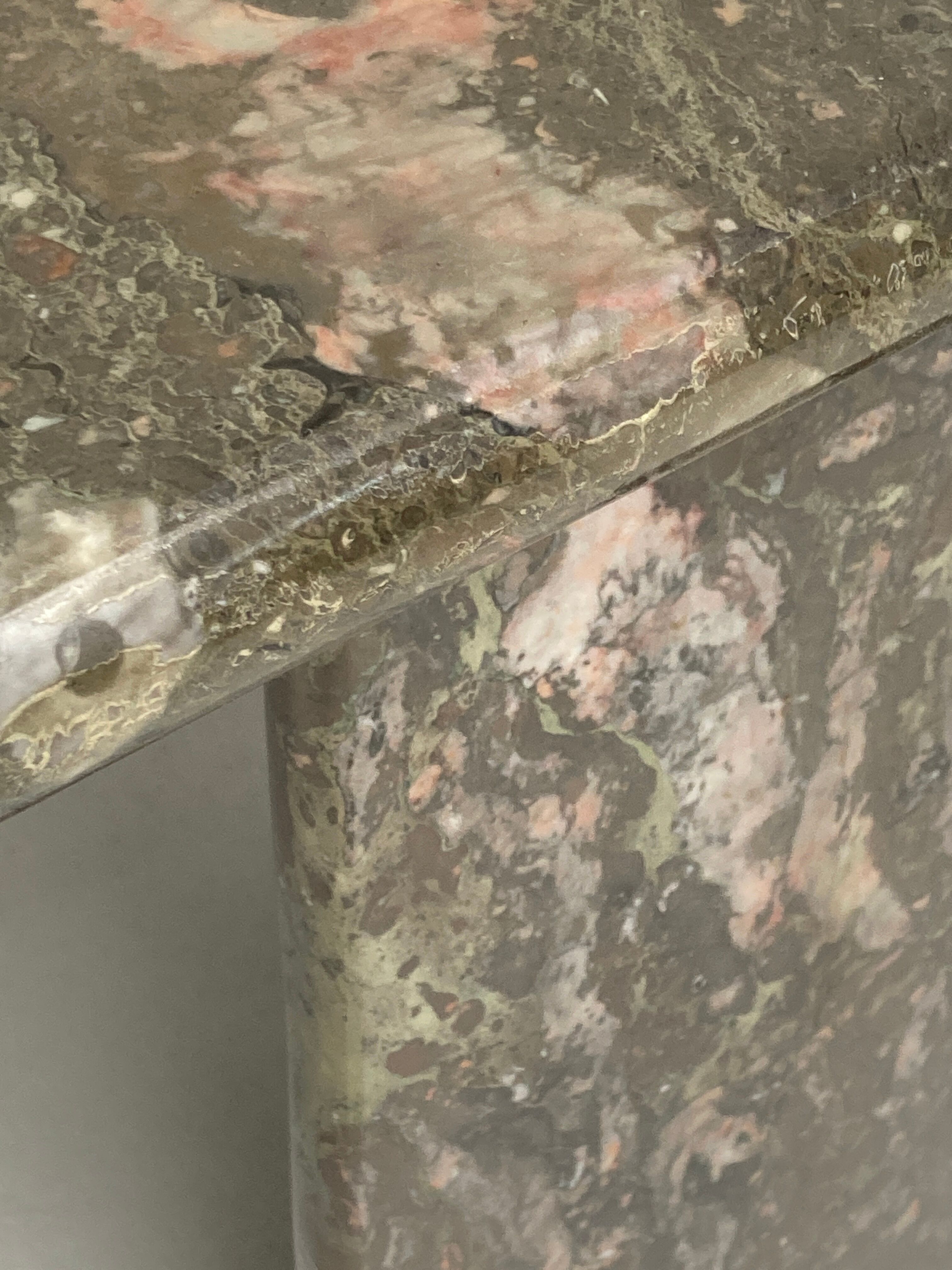 Italian marble teardrop coffee table, 1980s