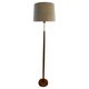 Lampadaire mi-siècle en teck et laiton Falkenbergs Belysning Suède, années 1960