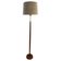 Mid-century floor lamp in teak and brass by Falkenbergs Belysning, Sweden, 1960s.