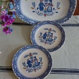 Johnson Brothers “Hearts & Flowers” - Large oval dish and 2 dinner plates ø 22 cm.