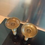 19th century bronze candlesticks