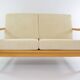 Cream corduroy 2-seater bench seat