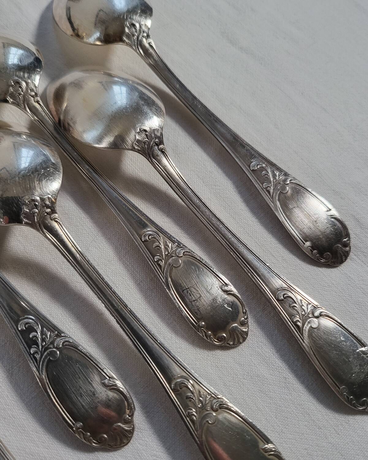 12 Small Silver Metal Spoons SOH