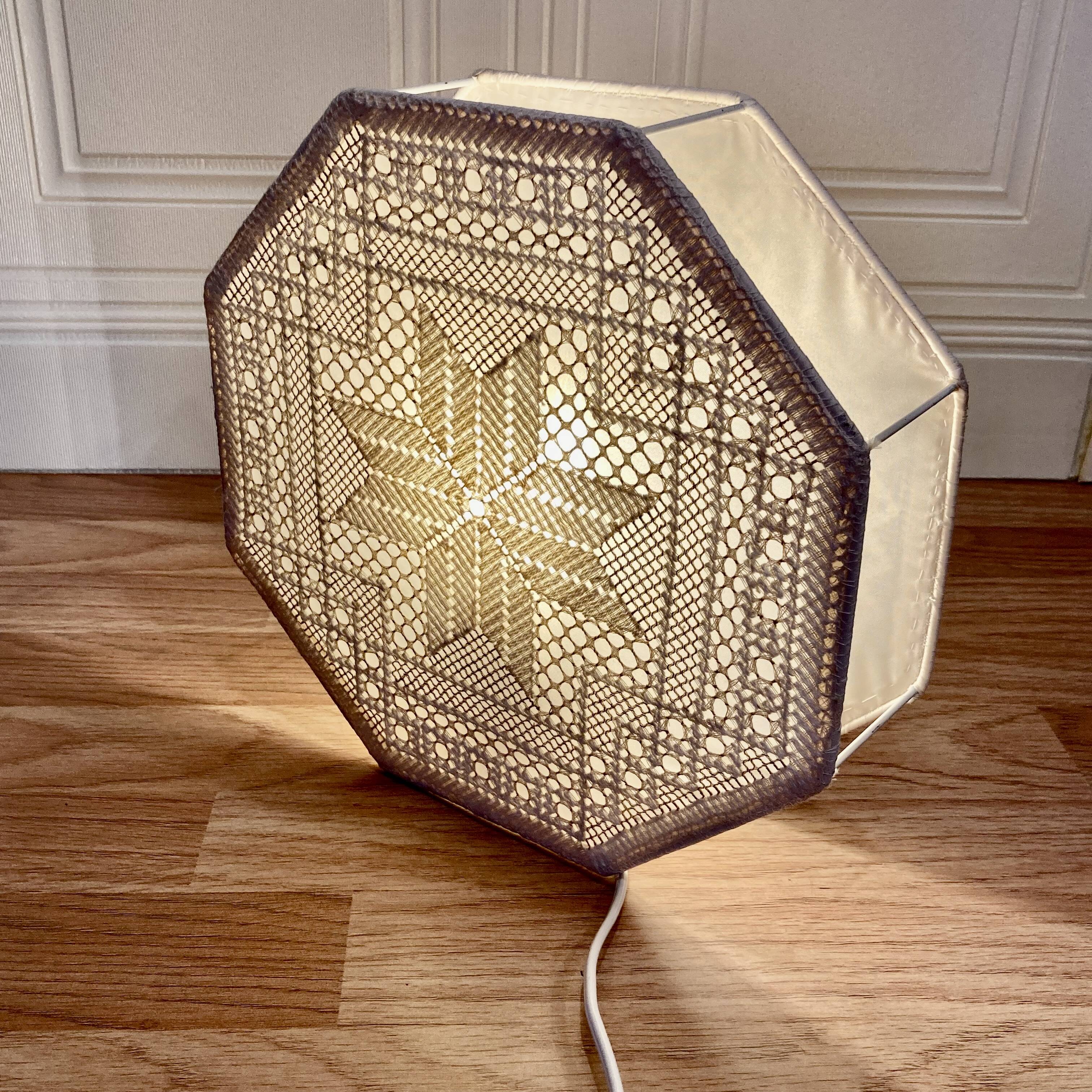 BEAUTIFUL APPLIQUE OR SCANDINAVIAN DESIGN LAMP 1950.
