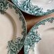 Set of 6 flat plates in iron earth model Narcisse de Saint Amand (LOT 4)