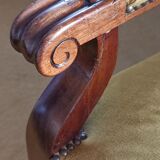 Ochre Voltaire armchair