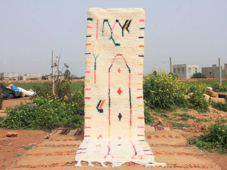 Handmade runner rug 300cm x 100cm