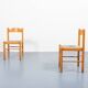 Italian Modern architectural pair of chairs, 1960’s