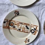 Set de 4 assiettes Badonviller, modèle Kioto