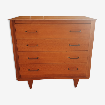 Vintage chest of drawers gilded oak 1950