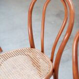 Bent beech wood chairs with straw seats, no. 34 total, 1990-2000
