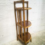 Rattan corner shelf