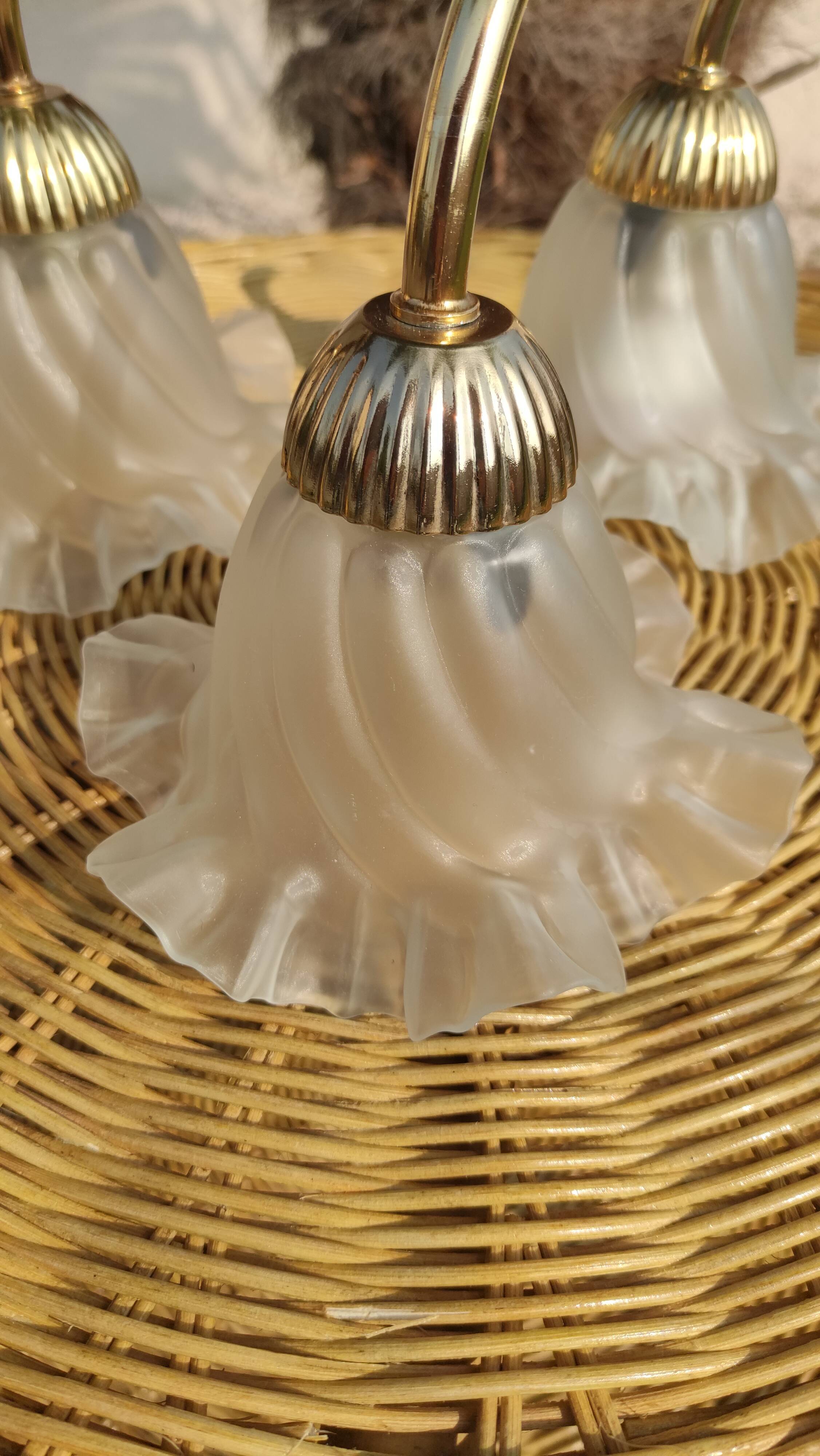 Globe tulipe art déco