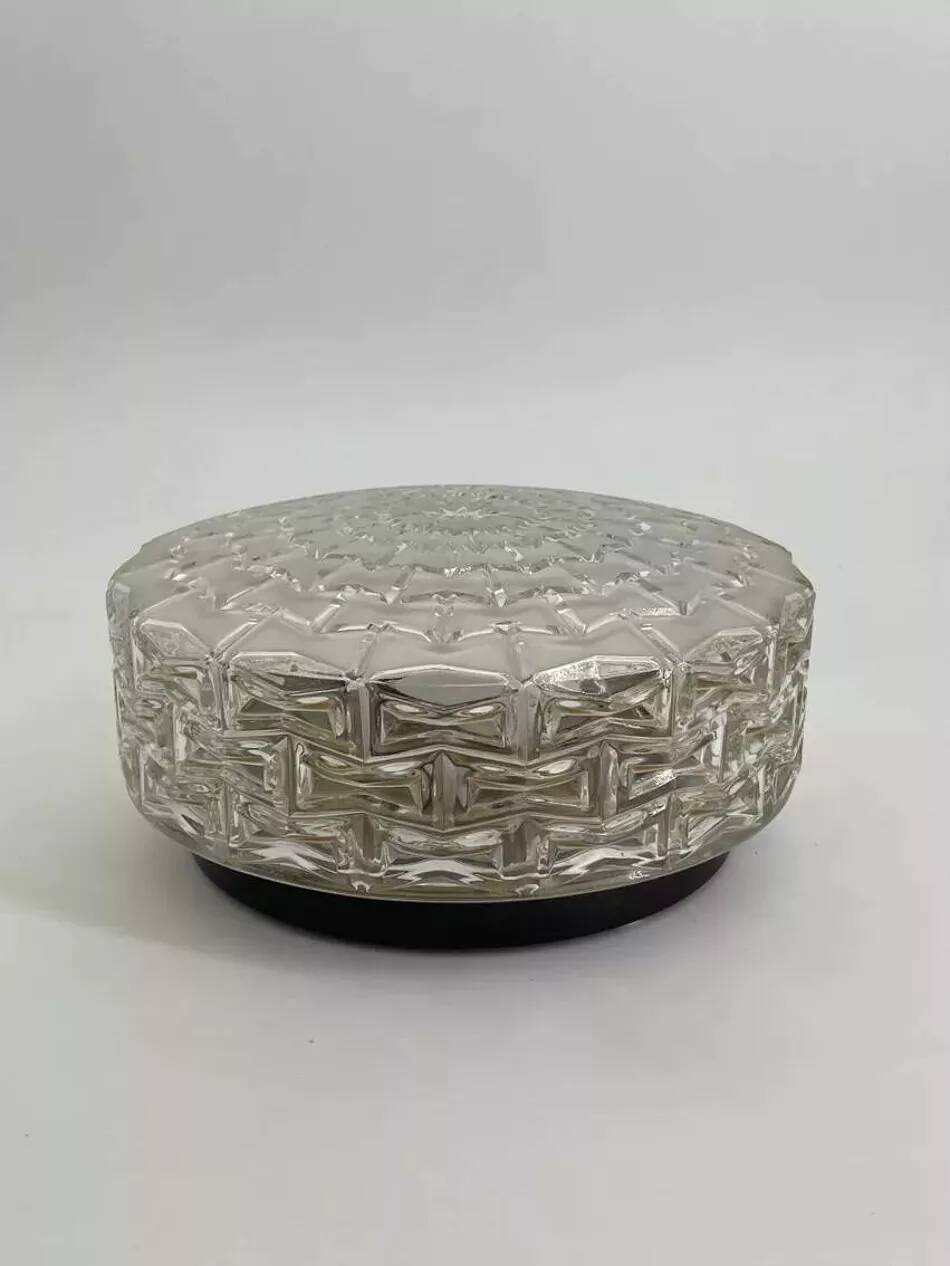 Glass ceiling light, 1960s