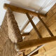 Banc en bois paillé