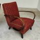 Pair of H410 Type C burgundy armchairs by Jindrich Halabala for Thonet