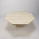 Italian travertine octagon coffee table, 1980