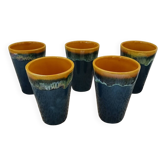 5 mugs / mazagrans anciens Vallauris