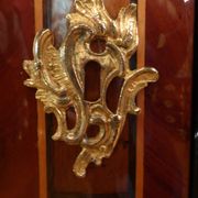 Flowers 18th century marquetry curved Dresser