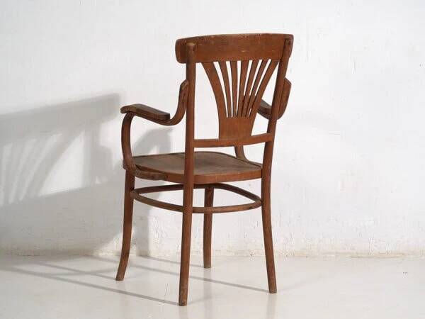 Ancienne chaise de bureau en bois courbé (c.1920)