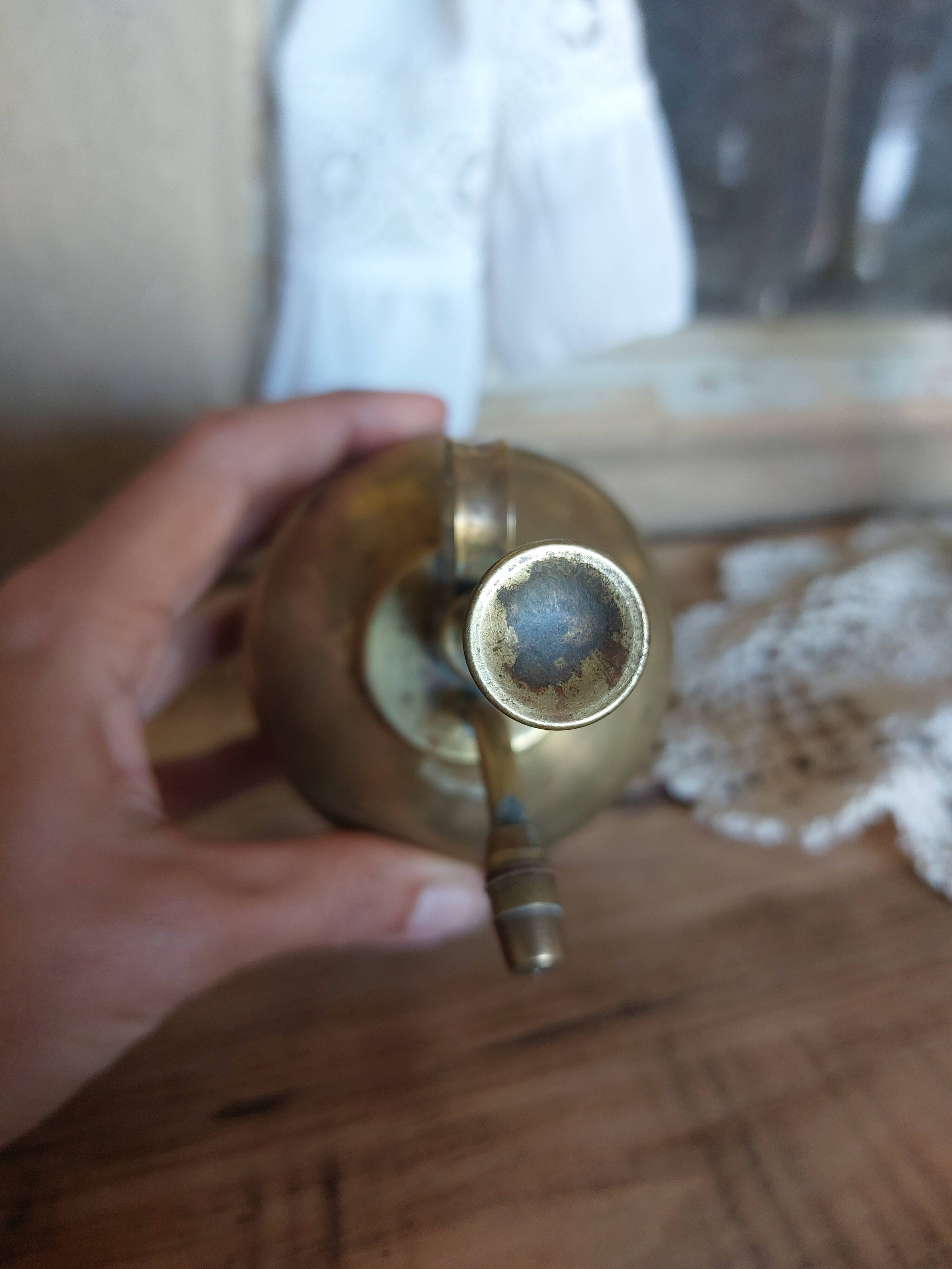 Spray bottle, brass mister Made in Hong Kong Vintage