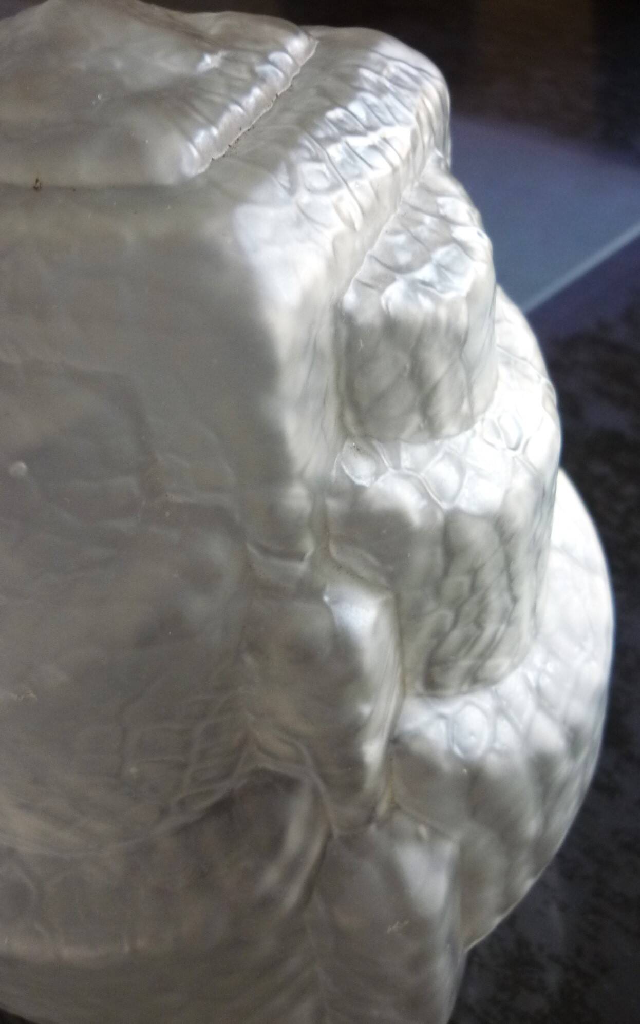 Art deco pendant lamp, frosted glass globe, skyscraper, building