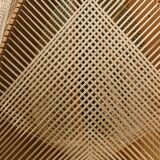 Scandinavian modernist wooden suspension with taut wires, 1960s.