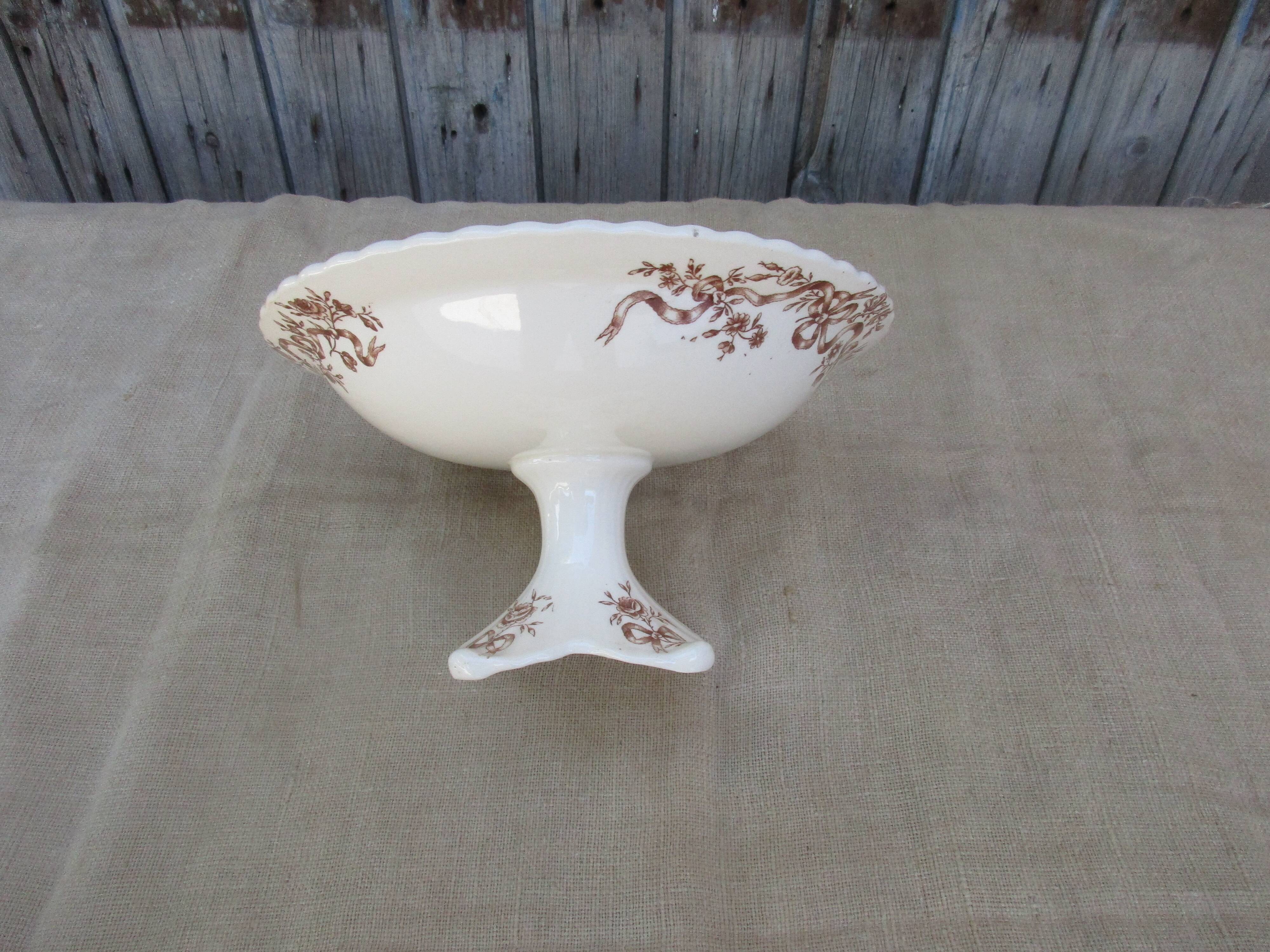 Compotier with floral decor brown longchamps