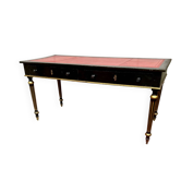Black lacquered desk in 19th century louis xvi style