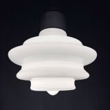 Large opaline glass pendant lamp, mid-century, Italy, 1960s.