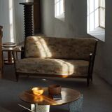 Svante Skogh, freestanding canapé in floral fabric, modern Swedish, 1940s