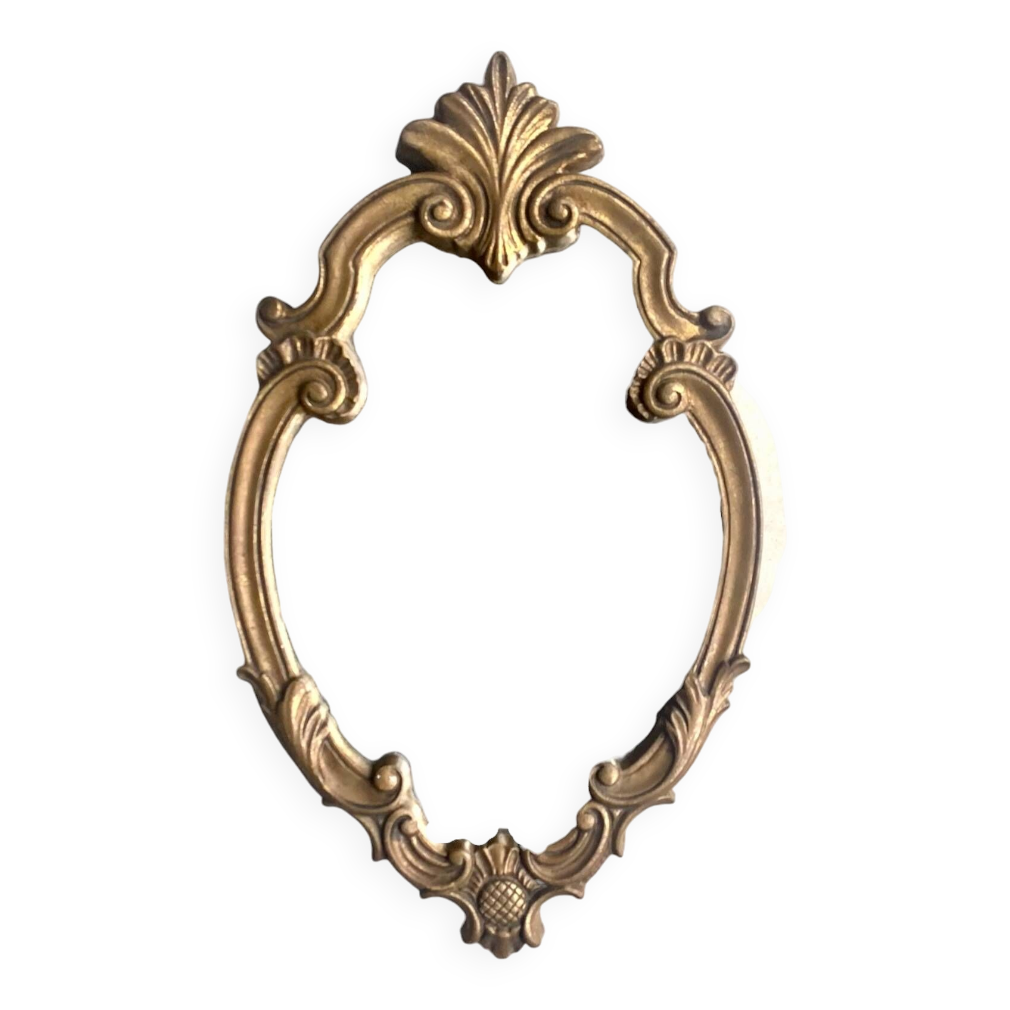 Vintage wall mirror in gold resin