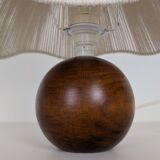 Wooden bedside lamp