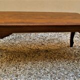 Italian wooden coffee table with marquetry inlaid top