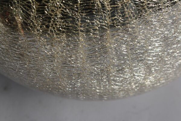 Pied lampe art déco boule de verre mercurisé craquelé