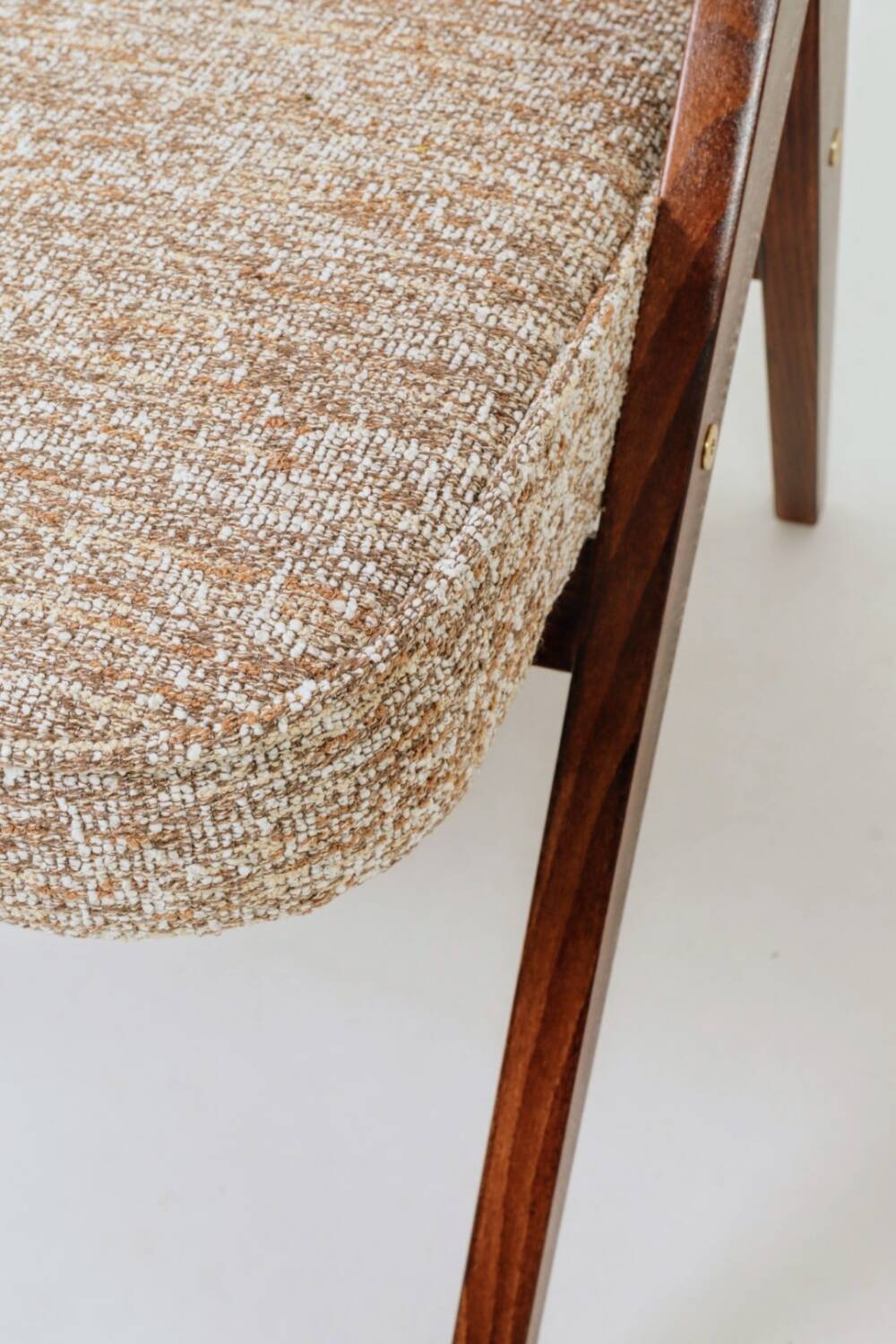 Scandinavian armchair in granola brown, mid-century modern design by Chier.