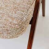 Scandinavian armchair in granola brown, mid-century modern design by Chier.