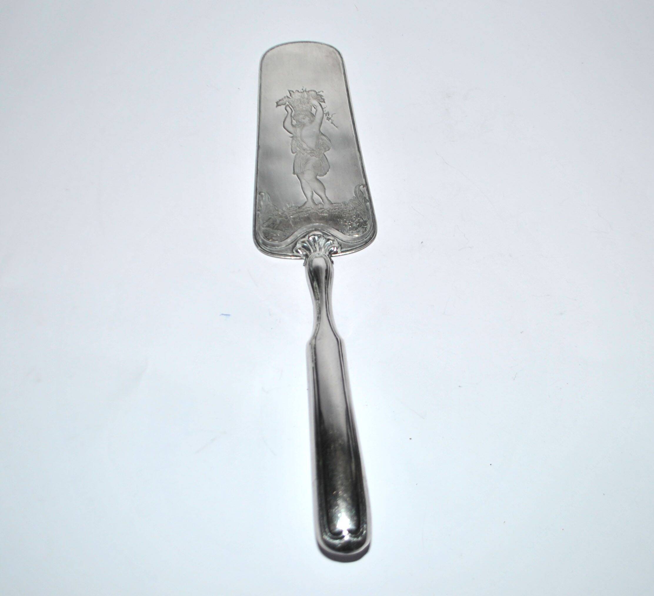Cake server with engraved decoration Bacchus Vintage Silverware