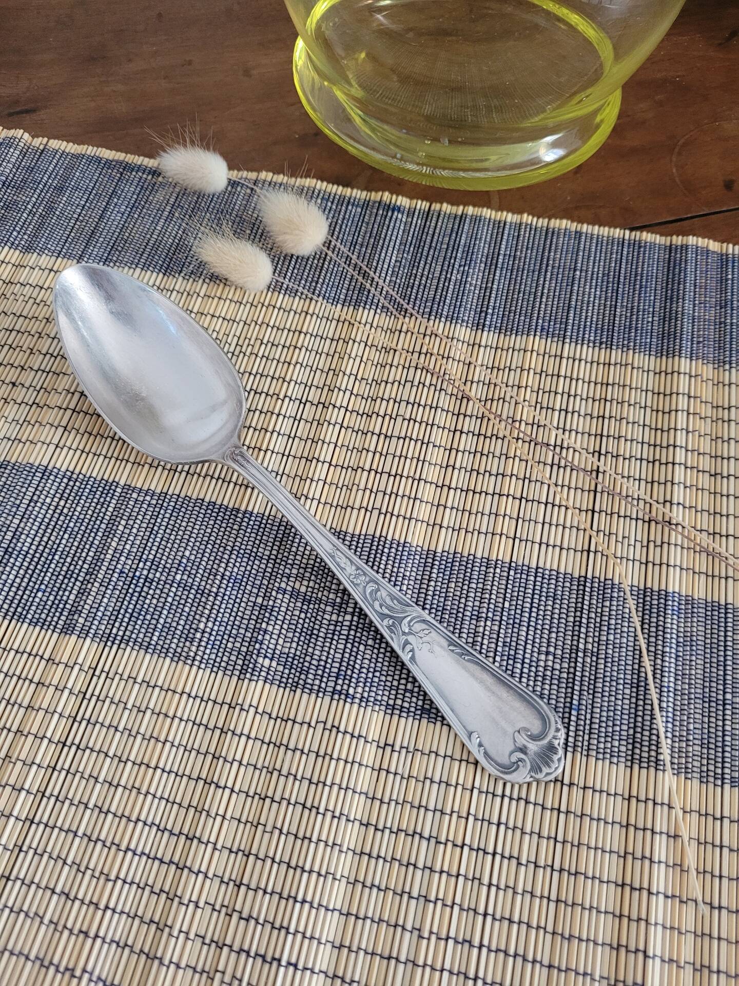 Grosse cuillère en métal argenté