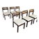 Lot de 6 chaises palissandre forme géométriques design italien 1960