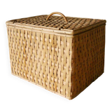 Vintage wicker trunk