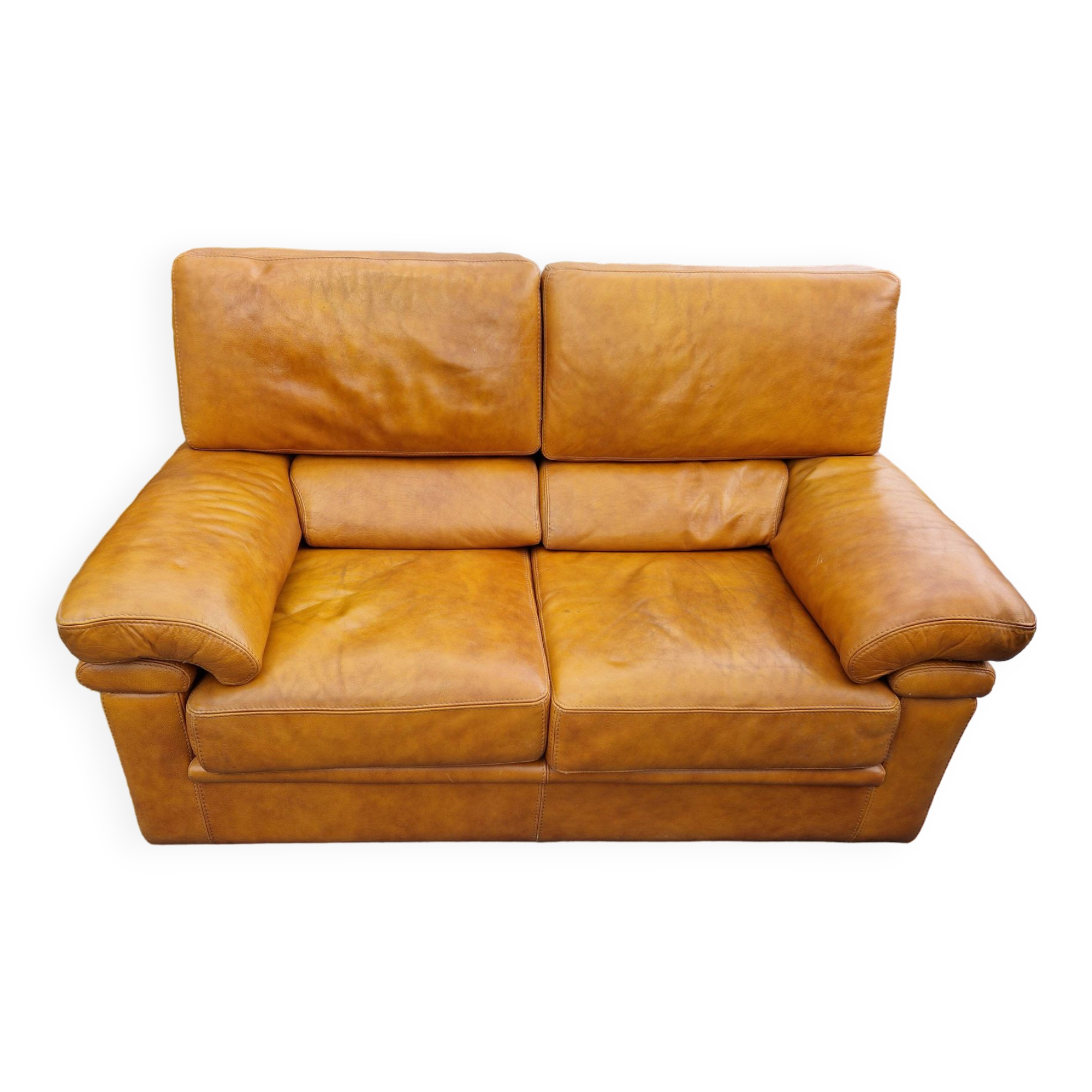 Canape 2 seater full grain leather