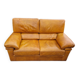 Canape 2 seater full grain leather