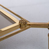 Superb brass bronze sofa tables, 1950s, france