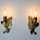 Pair of “leaf” wall lights, Italy, 1970