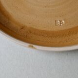 6 flat plates in Burgundy stoneware, Sarreguemines France