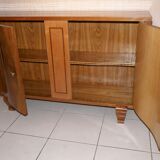 Sideboard walnut bramble storage cabinet, two doors, style 1930